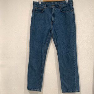 George Regular Fit Straight Leg Denim Jeans Men's Size 34 x 30 Medium Blue Wash